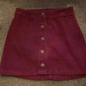 Burgundy skirt